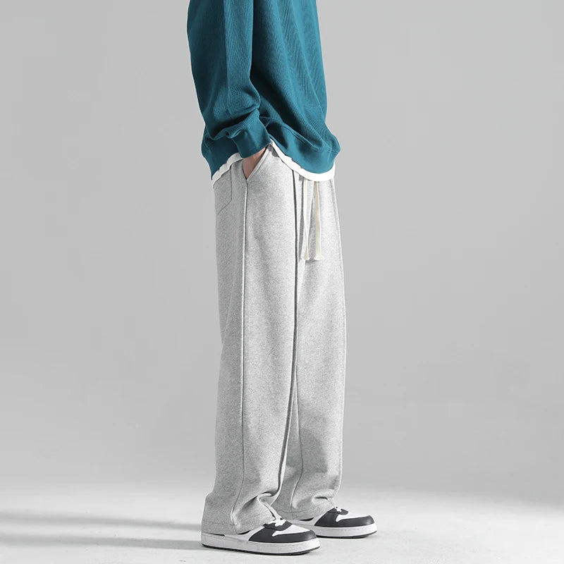 ANSZKTN Men Autumn Sweatpants Leisure Sports Loose  Pantalones Straight Shorts Casual Pants Sweatpants