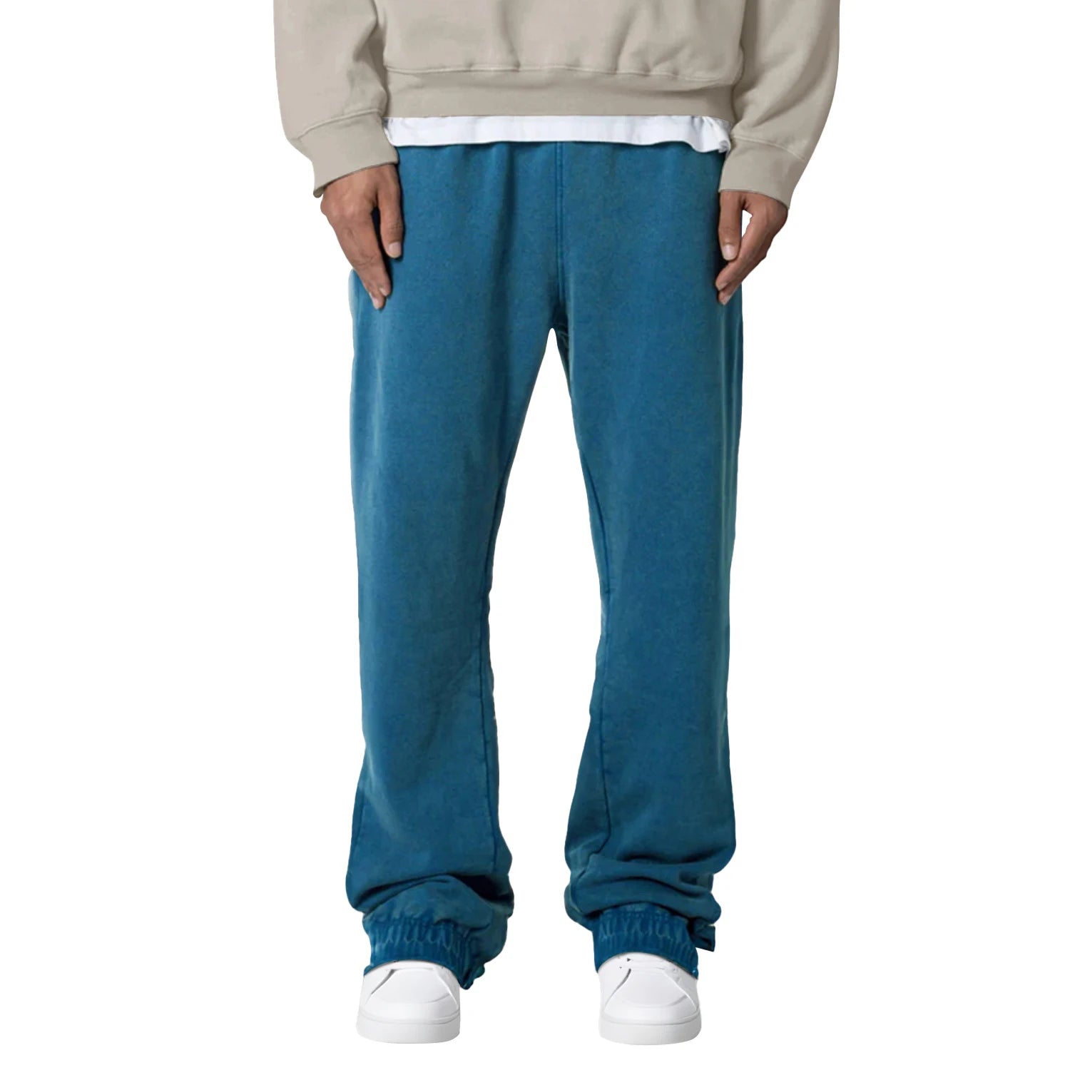 Gingtto Wholesale Casual Streetwear Men in Stock Fashion High Quality Flare Stacked Pants Men