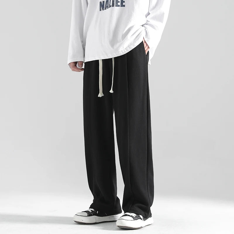 ANSZKTN Men Autumn Sweatpants Leisure Sports Loose  Pantalones Straight Shorts Casual Pants Sweatpants