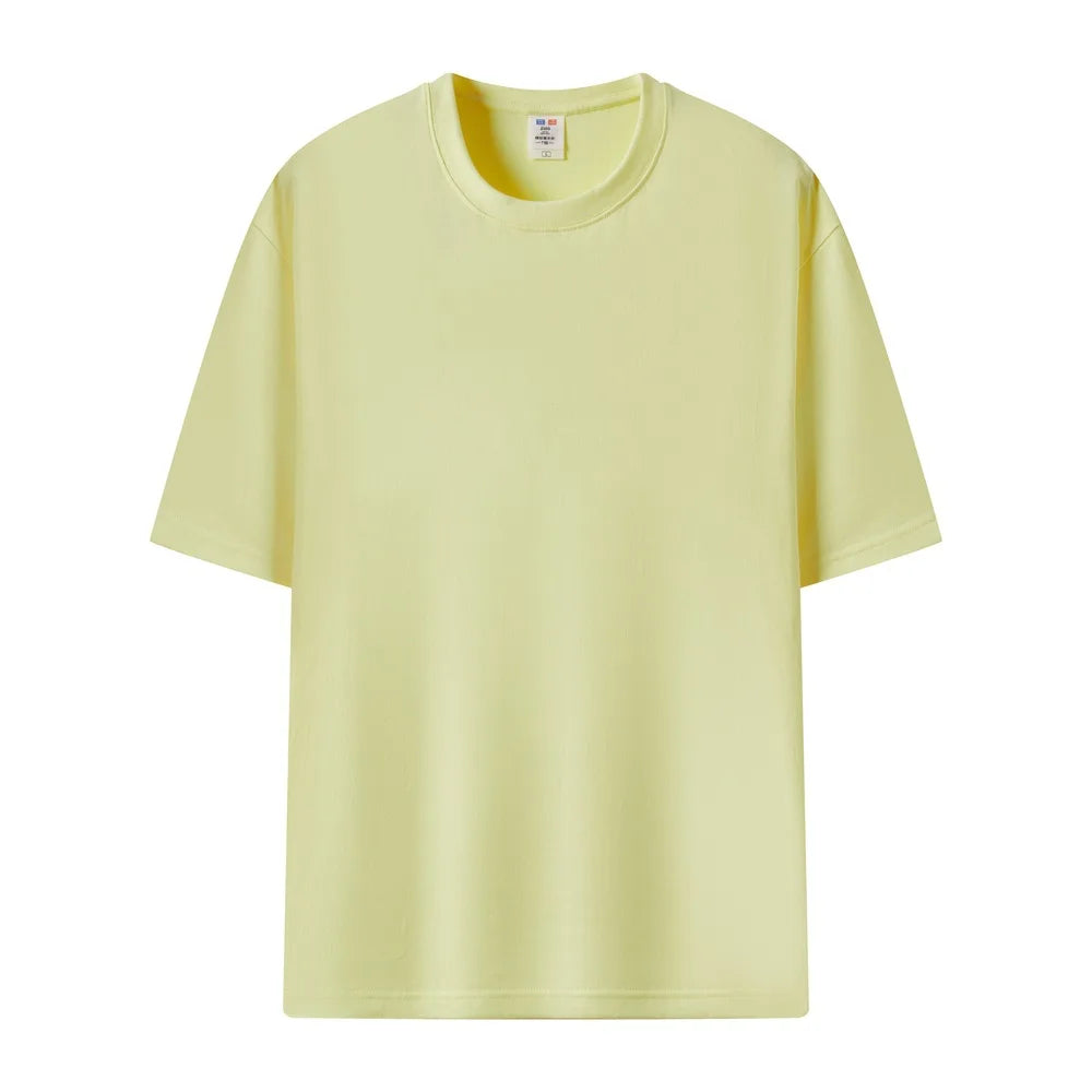 B953 Men's T-Shirts  Cotton  High Quality Sports T-Shirt Plain Color Extra Large Solid Color