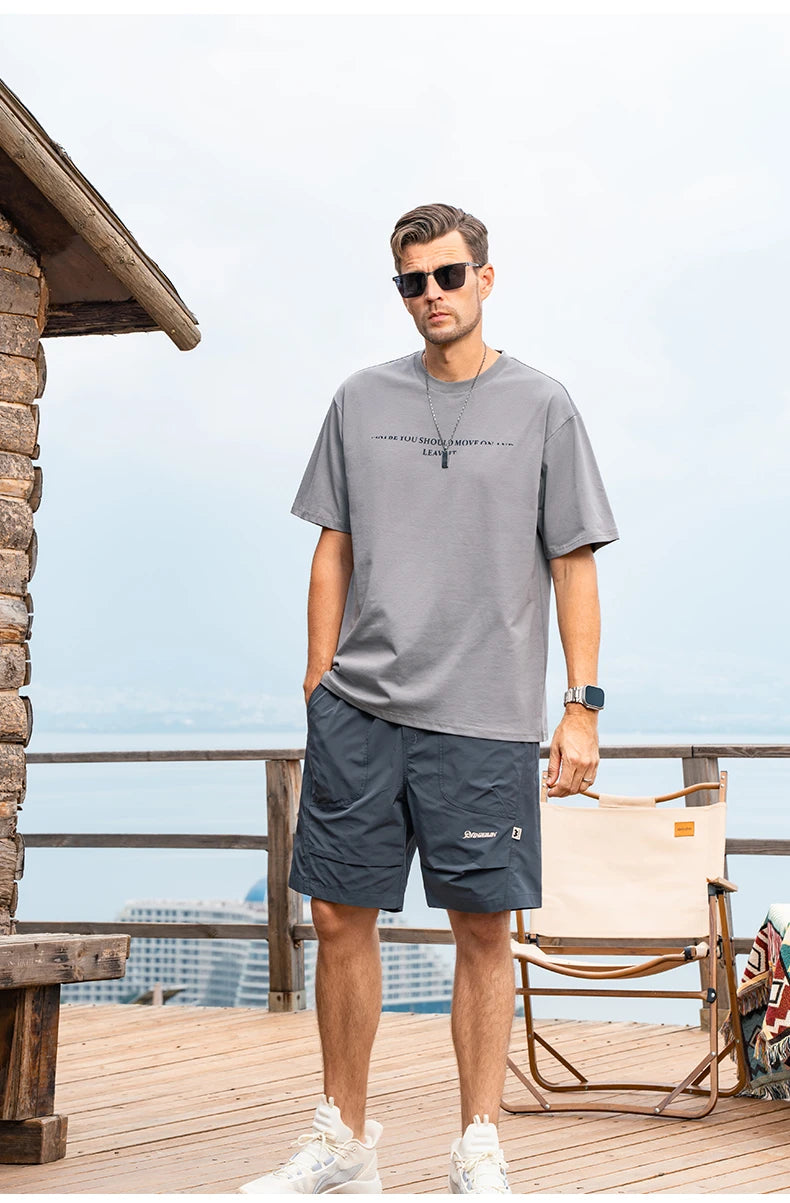 ZZH YF594 Men's Summer T-shirt Soft, Skin Friendly, Comfortable, Breathable, Home Casual