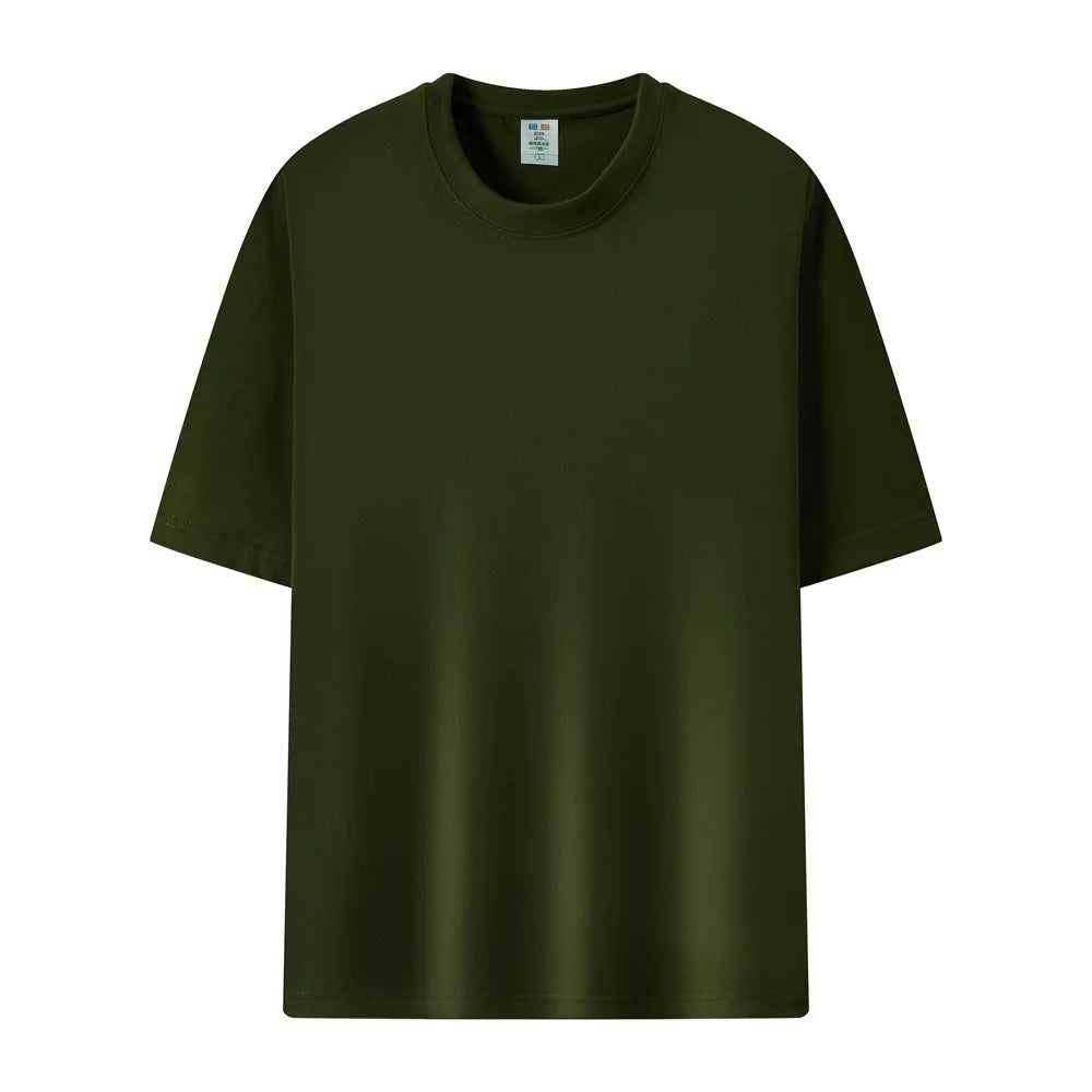 B953 Men's T-Shirts  Cotton  High Quality Sports T-Shirt Plain Color Extra Large Solid Color