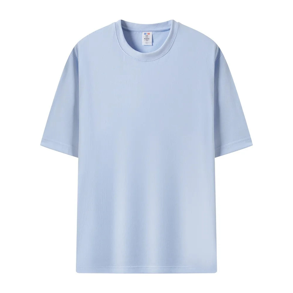 B953 Men's T-Shirts  Cotton  High Quality Sports T-Shirt Plain Color Extra Large Solid Color