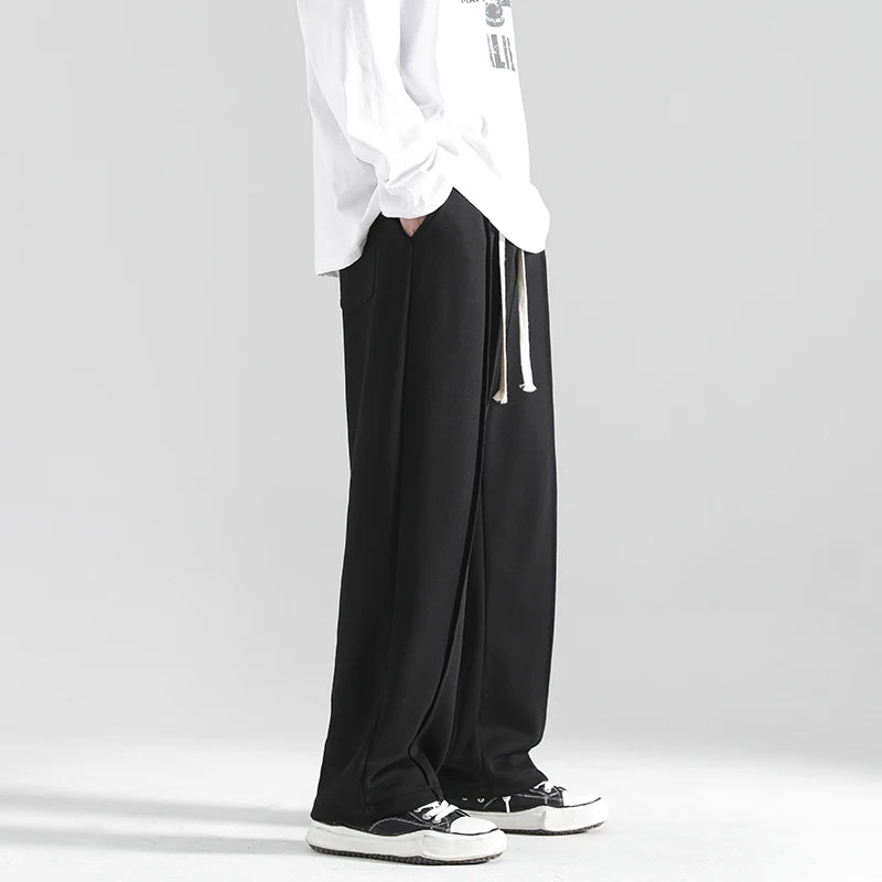 ANSZKTN Men Autumn Sweatpants Leisure Sports Loose  Pantalones Straight Shorts Casual Pants Sweatpants