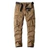 New Casual Straight Fit Cargo Pants for Man Cotton Relaxed Fit Cargo Pants Multi Pockets Outfit Regular Cargo Trousers Men