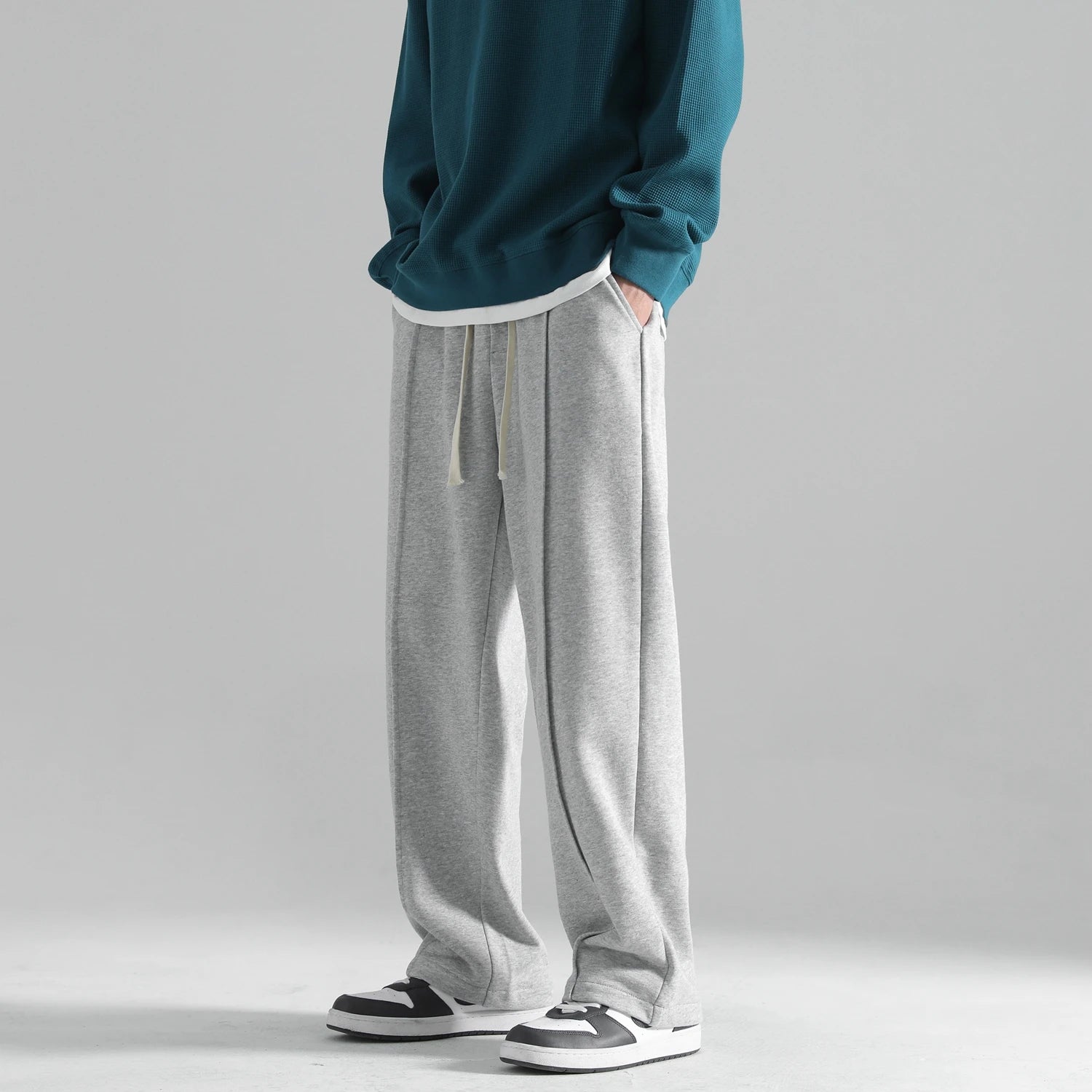 ANSZKTN Men Autumn Sweatpants Leisure Sports Loose  Pantalones Straight Shorts Casual Pants Sweatpants