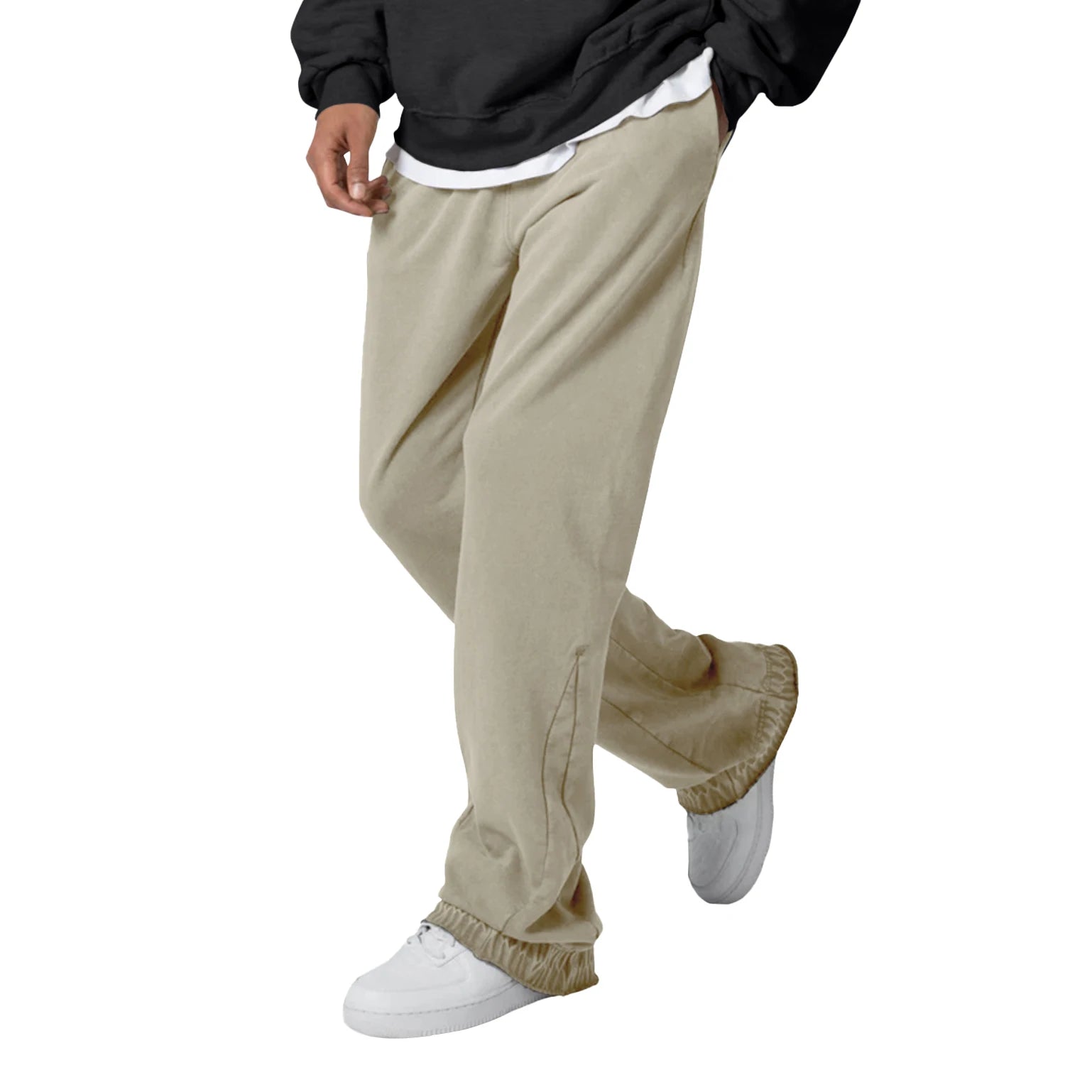 Gingtto Wholesale Casual Streetwear Men in Stock Fashion High Quality Flare Stacked Pants Men