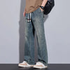 High Quality Hipster All-Flared Elasticated Denim Mopping Pants Loose and Customizable Jeans
