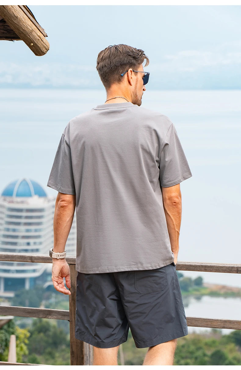 ZZH YF594 Men's Summer T-shirt Soft, Skin Friendly, Comfortable, Breathable, Home Casual