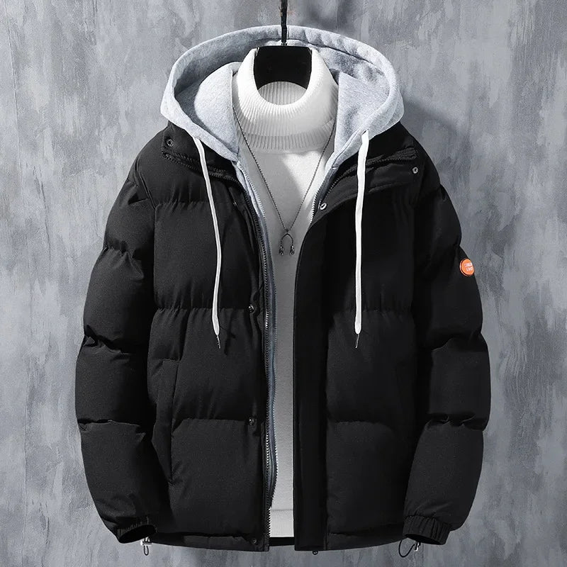 Winter Loose-fit Thickened Warm Cotton Coat Hood