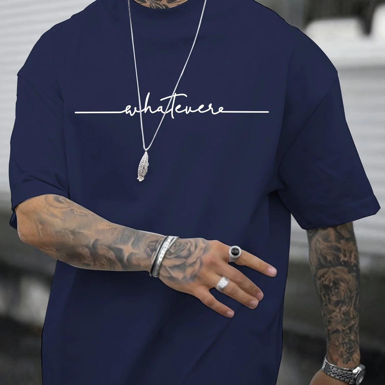 Summer men's 100% pure   sports and casual loose fit plus size letter printed comfortable round neck short sleeved T-shirt