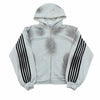 HCW Striped Zipper Hoodie Sweatpants Two Piece Set Y2K Sportswear Mens Letter Stripe Embroidery Oversized Sweatshirt Pants Set
