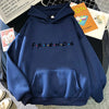 Spring Autumn Men Letter Printing Hoodie Fashion Friends Clothing Casual Hooded Tops Oversized Streetwear Male Solid Color