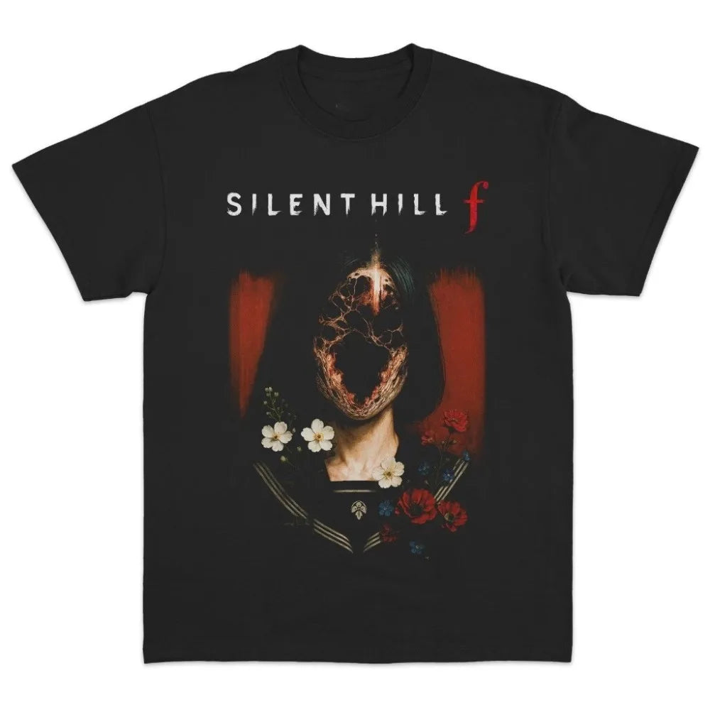 Silent Hill F Horror Game Graphic Printed Tee Gaming Lover Unisex Shirt Psychological Horror Game Tshirt Men Women Cotton Tops