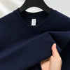 100% Pure Cotton Summer High-end Brand Men's Short Sleeve Round Neck Fashionable Style Half Sleeved Top Breathable T-shirt