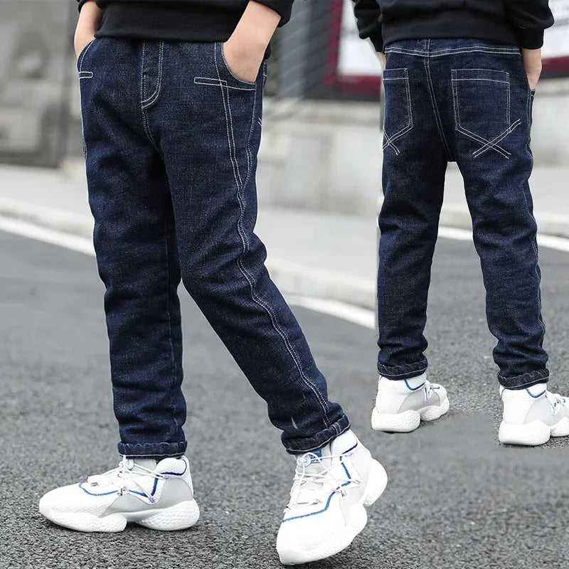 DIIMUU Kids Skinny Jeans Boys Denim Clothing Bottoms Casual Trousers Children Clothes Pants Infant Toddler Garments Jean