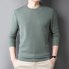 Men's Casual Waffle Round Neck T-shirt Breathable, Comfortable, and Fashionable Long Sleeved T-shirt