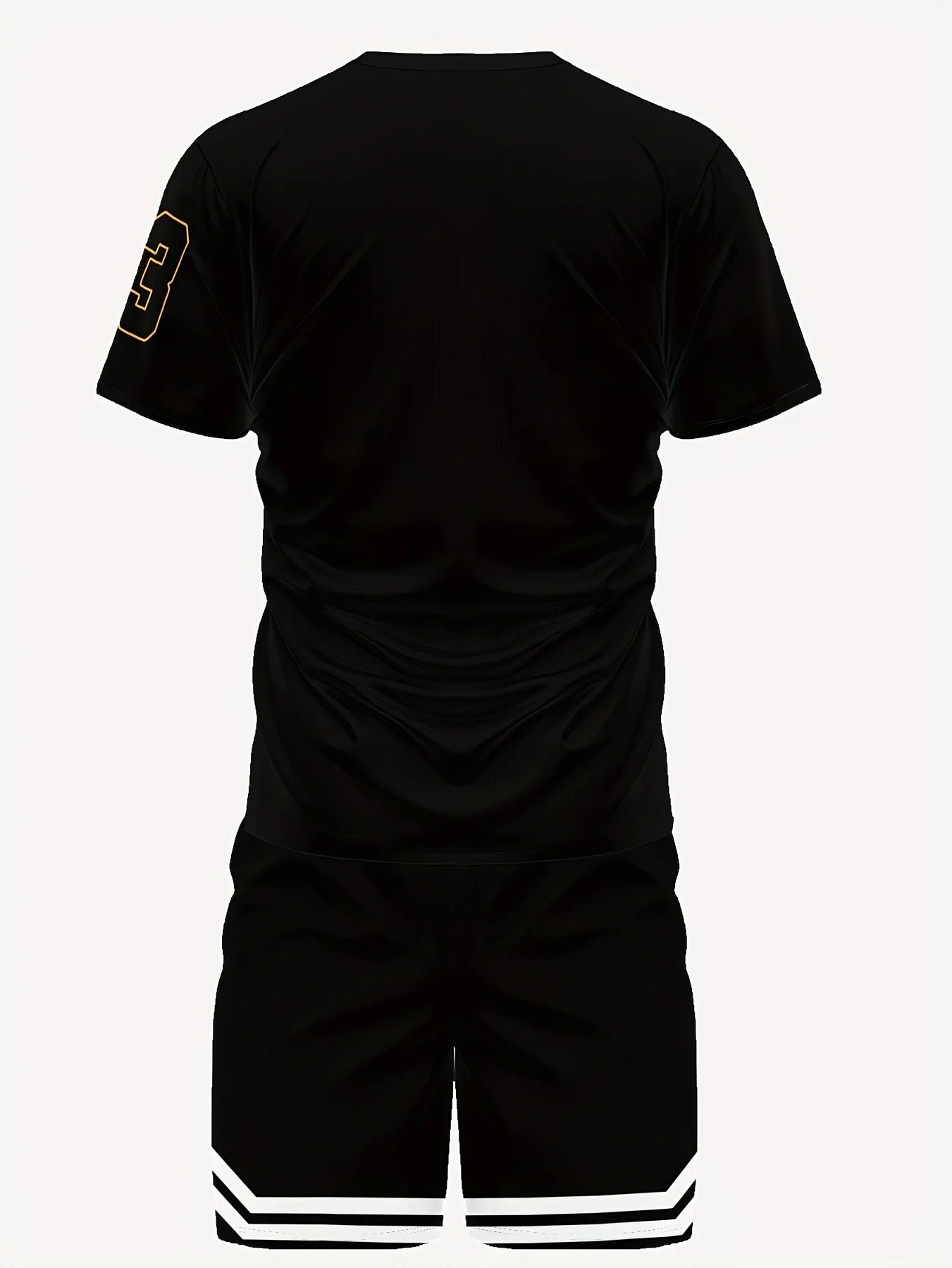 Summer 2025 New Men's Set 3D Digital printed casual round-neck short-sleeved T-shirt with Shorts 2-piece casual sporty men's set