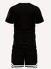 Summer 2025 New Men's Set 3D Digital printed casual round-neck short-sleeved T-shirt with Shorts 2-piece casual sporty men's set