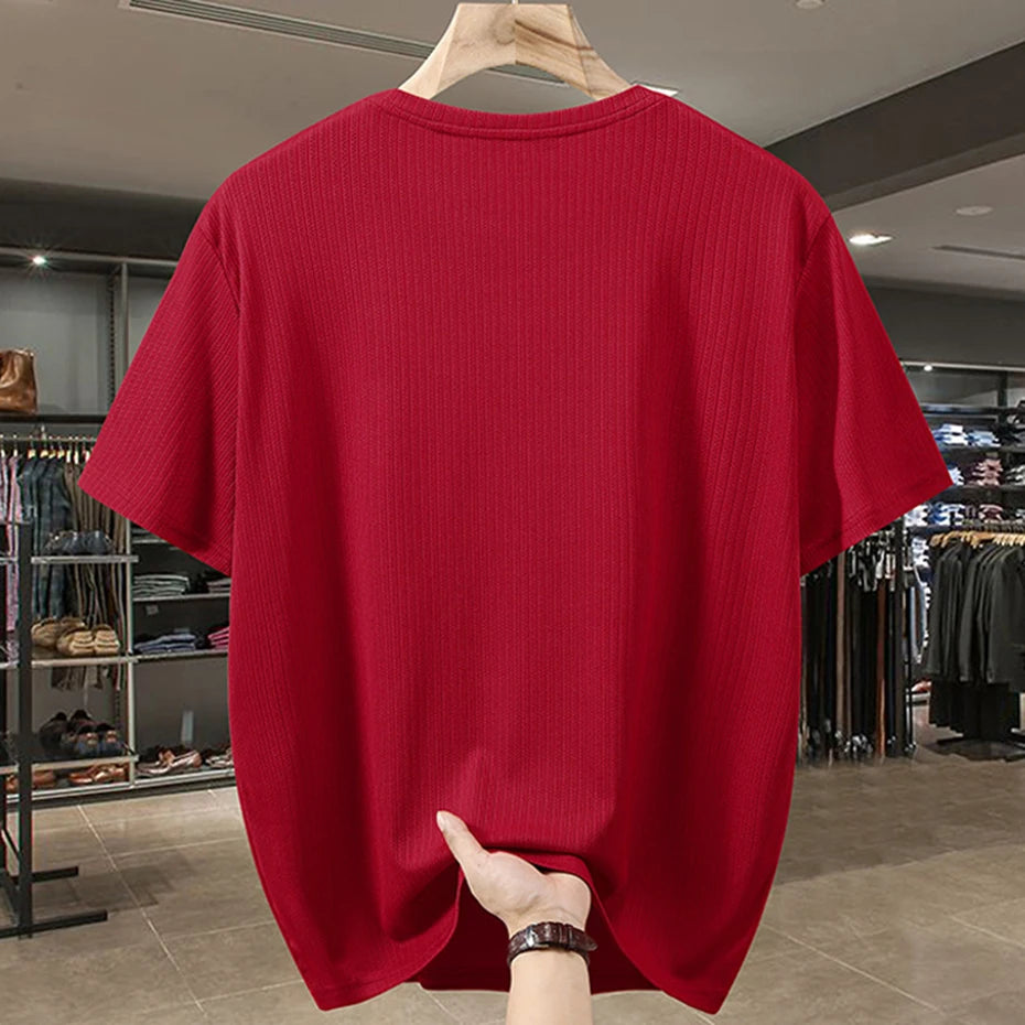 Men 11XL 12XL T Shirt Summer Casual Loose Big Size T-shirt Plus Size 9XL 10XL Tee Tops Black Short Sleeve Tshirt