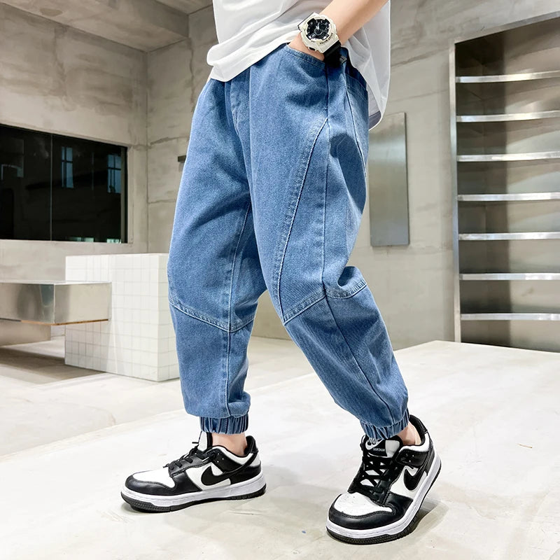 Big boy jeans, children's clothing, casual fashion, cool children's pants, boys' pants, boys' Baggy summer clothing, teenagers