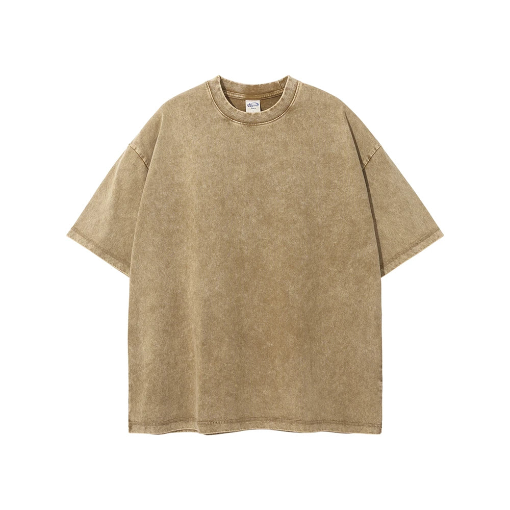 Retro Loose High Street 275gsm Cotton T Shirt