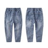 IENENS Spring Light Blue Children's Jeans Boy Denim Trousers Kids Clothes Baby Boys Elastic Waist Pants Slim Jeans For Boy