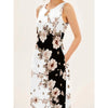 Flower Print New Casual V-Neck Sleeveless Long Dress