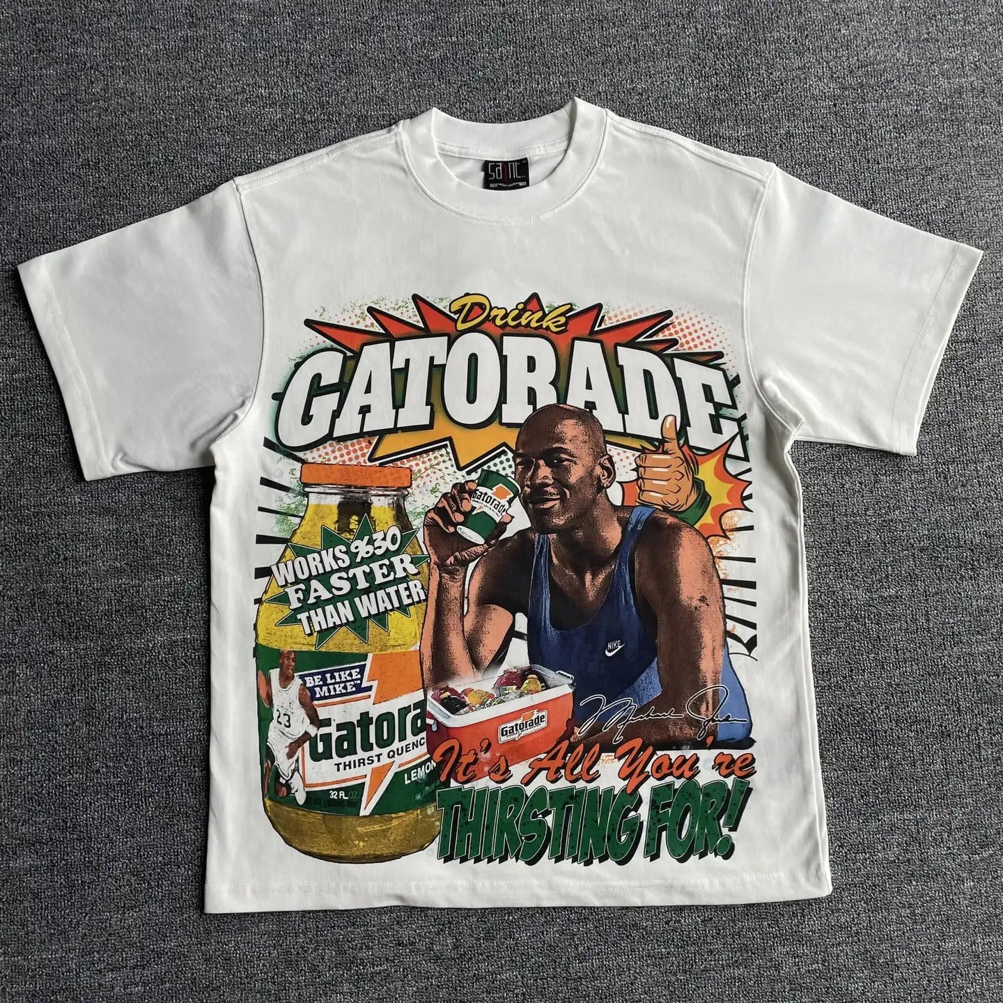 Men's Y2K T-Shirt Basketball Graphic Street Hip Hop Goth Summer Y2K Print Harajuku Short Sleeve Cotton Top Oversized T-Shirt Top