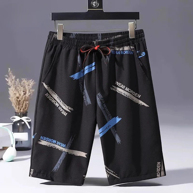 Shorts for Men Board Beach Swim Man Short Pants Bermuda Quick Dry Long Graphic Casual in Bulk Fashion Summer New Pant 2024 Thin