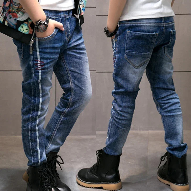 DIIMUU Kids Skinny Jeans Boys Denim Clothing Bottoms Casual Trousers Children Clothes Pants Infant Toddler Garments Jean