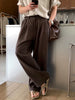 Linen Thin Casual Pants Men Summer New Sle Japanese Lazy Loose Drape Simple Pure Color Straight Leg Pants Breathable