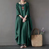 New Loose Size Round Neck Mid-Sleeve Large Dress