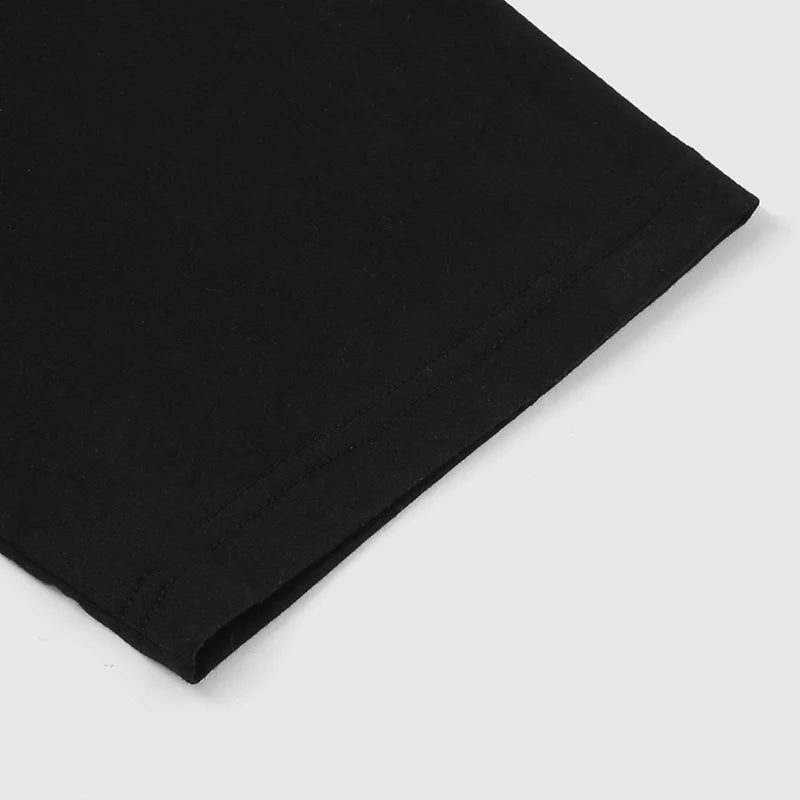 Black White Cotton Blank Men Clothing