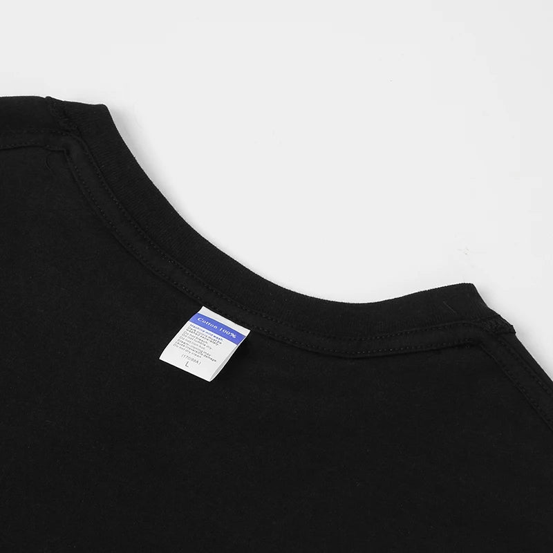 Black White Cotton Blank Men Clothing