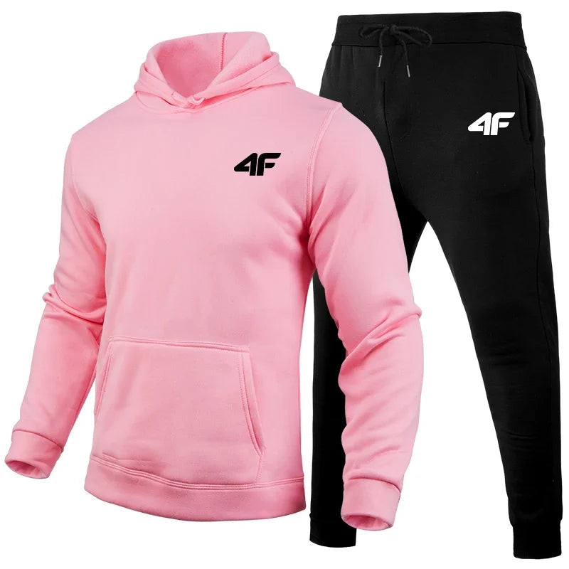 Men's Tracksuit Sports Outdoors Hot Sales Men Two Piece Set Daily Comfortable Hooded Sportswear Man Fashion Suits Jogging Simple