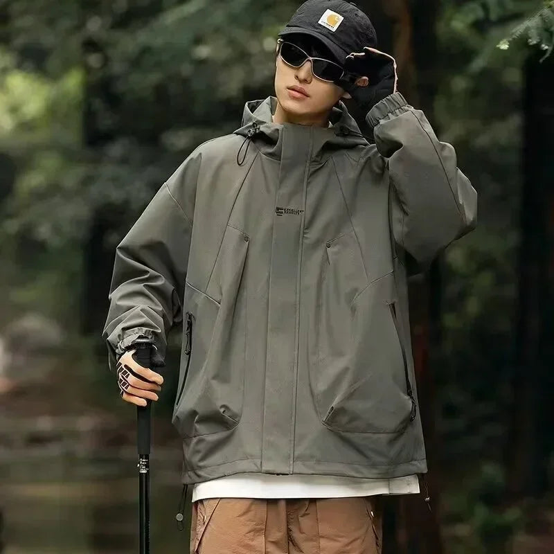 Autumn Outdoor Hooded Windbreaker Jacket