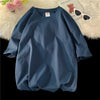 Summer Men's Heavy T Shirt Casual Solid Short Sleeve Basic Tee Women 100% Cotton 260gsm 9.17oz Oversized O Neck Hip-Hop Tops