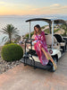 Women Printed V-neck Mesh Thin Maxi Dresses