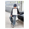 Boys Spring Jeans Children's Fashion Pants Autumn New Straight Trousers Kids Casual Loose Elastic Denim 2025 Teens Cotton Bottom