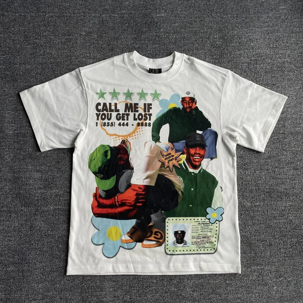 Men's Y2K T-Shirt Basketball Graphic Street Hip Hop Goth Summer Y2K Print Harajuku Short Sleeve Cotton Top Oversized T-Shirt Top