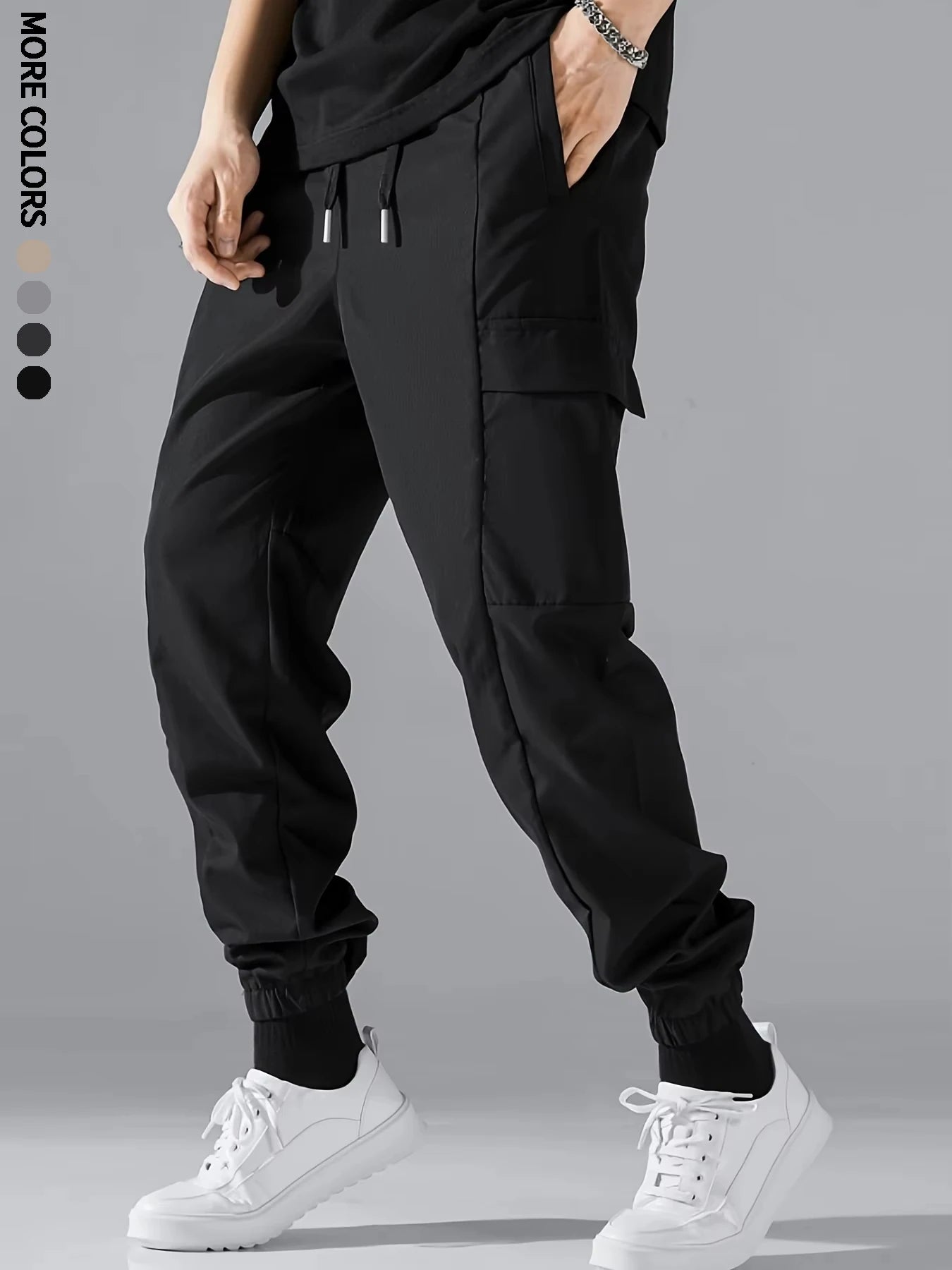 Men's Slacks, Spring and Autumn Thin Outdoor Pants, Youth Sportswear, Hiking Pants, Multi-Pocket Trousers