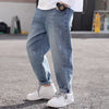 IENENS Spring Light Blue Children's Jeans Boy Denim Trousers Kids Clothes Baby Boys Elastic Waist Pants Slim Jeans For Boy