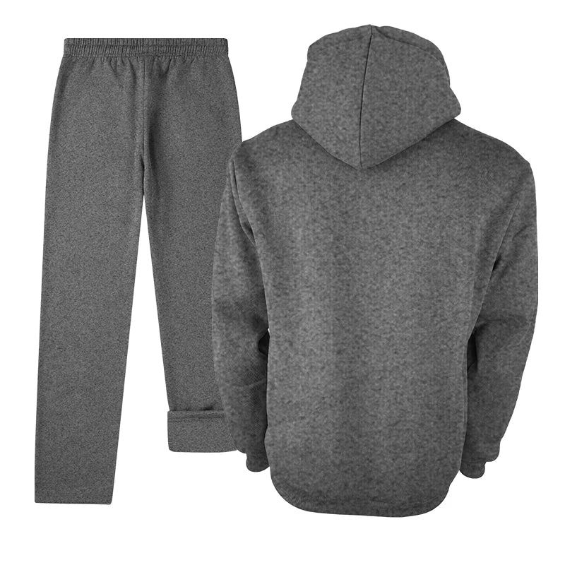 Tracksuit for Men 2 Pieces Fleece Hooded Outfit casual Sweatsuit Set Jogger Suit Outdoor Sportswear