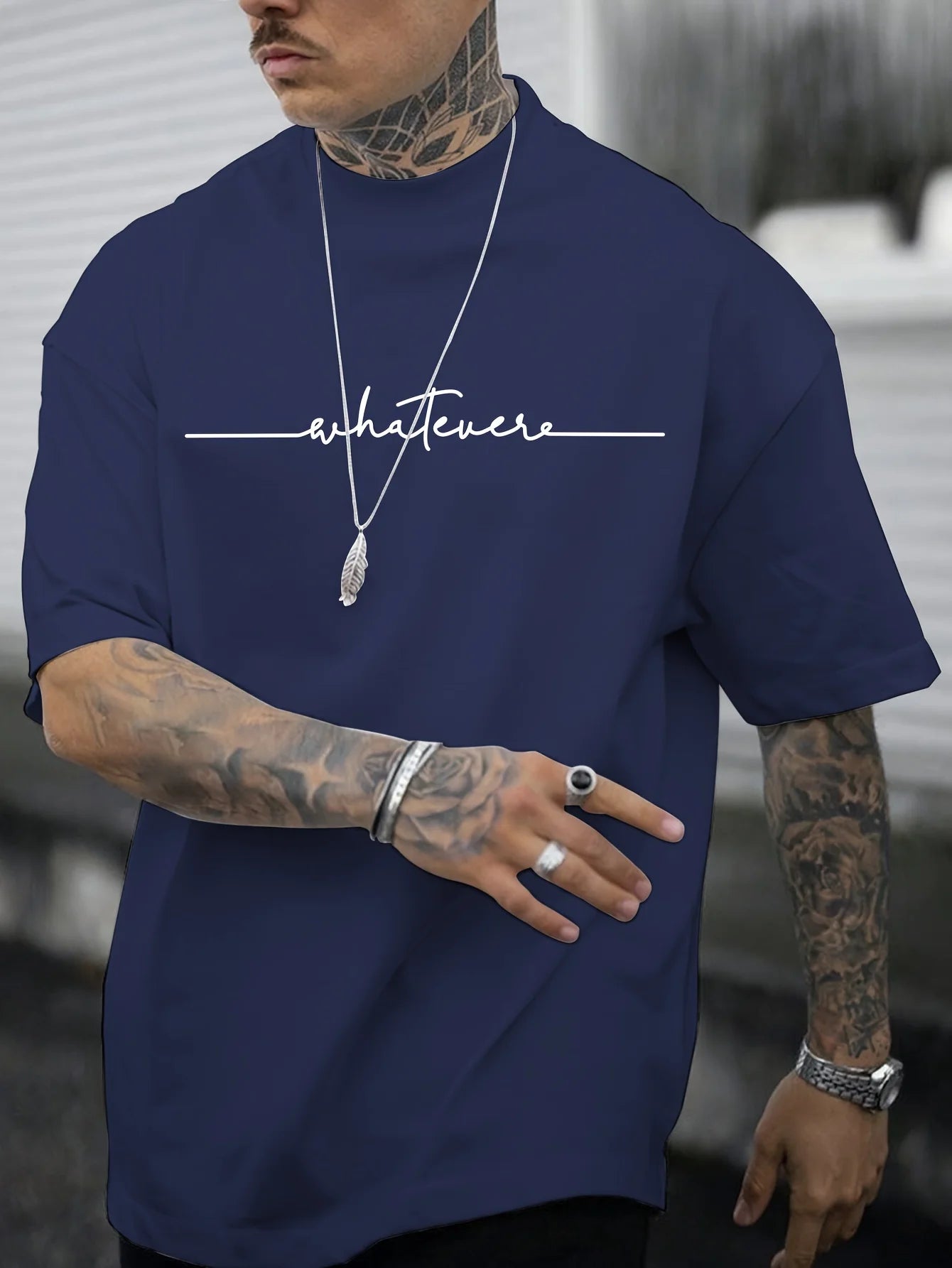 Summer men's 100% pure   sports and casual loose fit plus size letter printed comfortable round neck short sleeved T-shirt