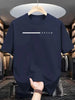 Men's summer 100 cotton fashionable casual loose plus size dream letter printed sports round neck short sleeved T-shirt top