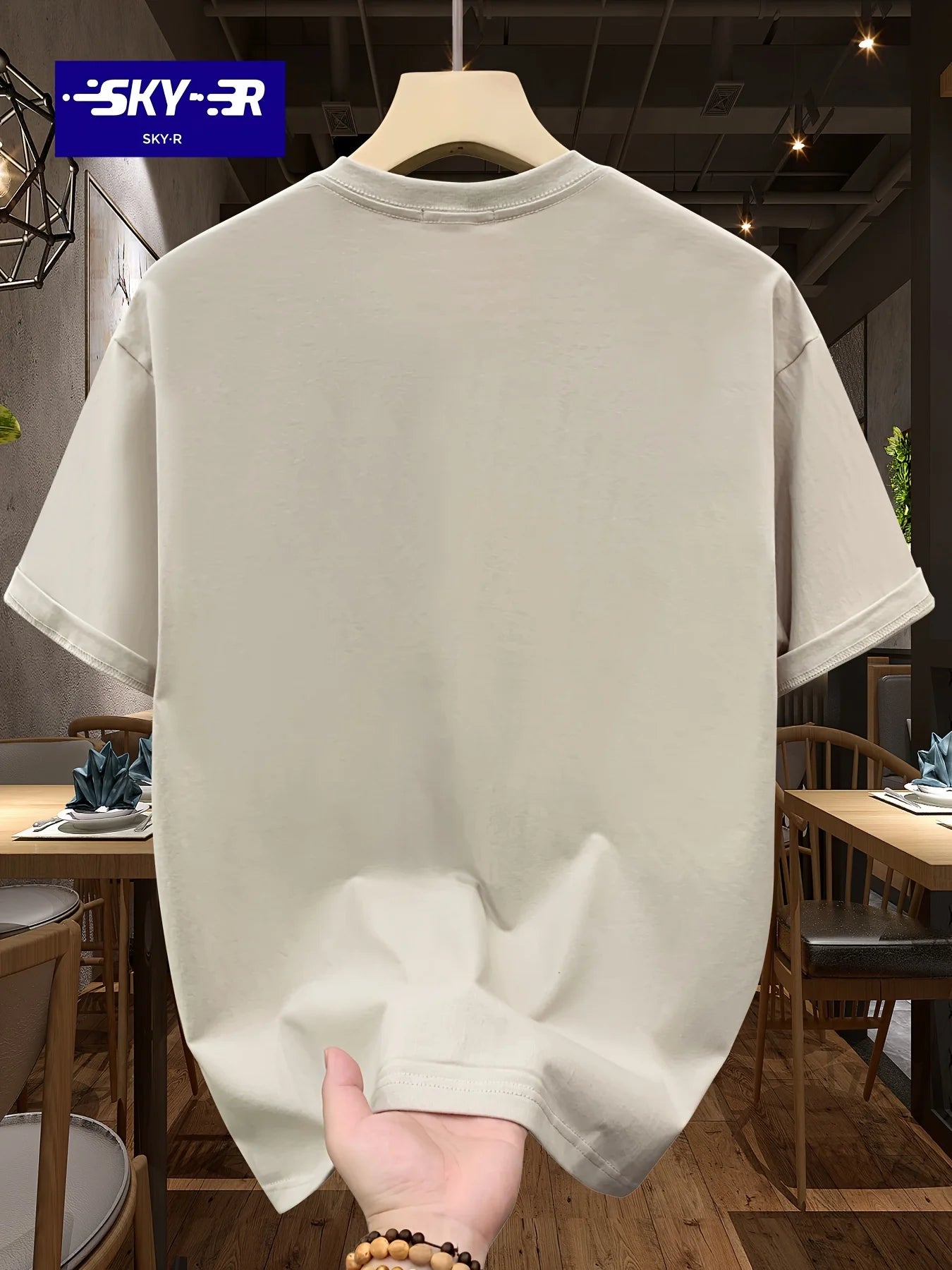 Men's summer 100 cotton fashionable casual loose solid color multi-color optional sports round neck short sleeved T-shirt top