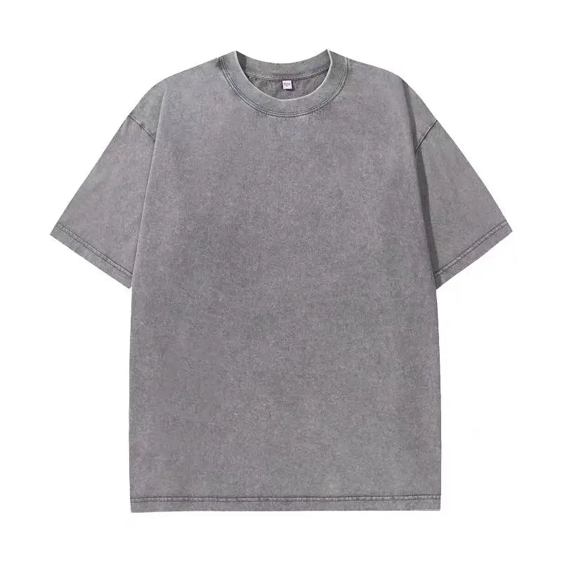 Earth Color Batik Old Retro T-shirt Washed Short Sleeves