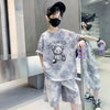 Boy Cartoon Bear Clothes Top Bottom Set