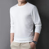 Men's Casual Waffle Round Neck T-shirt Breathable, Comfortable, and Fashionable Long Sleeved T-shirt